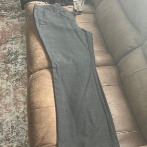 Gray slack with pinstripes